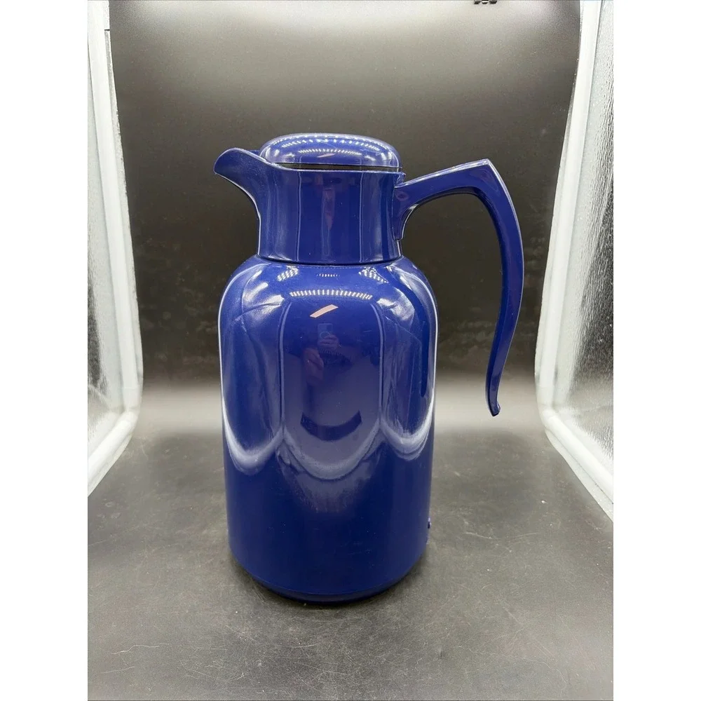 Alfi Juwel Thermal Carafe Insulated Coffee Pitcher Cobalt Blue Vintage